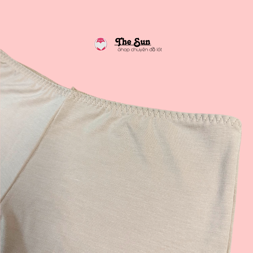 Quần lót nữ mặc váy dạng short quần đùi, vải cotton thoáng mát, phối ren lai mềm mại sang trọng_THE SUN TCT 004