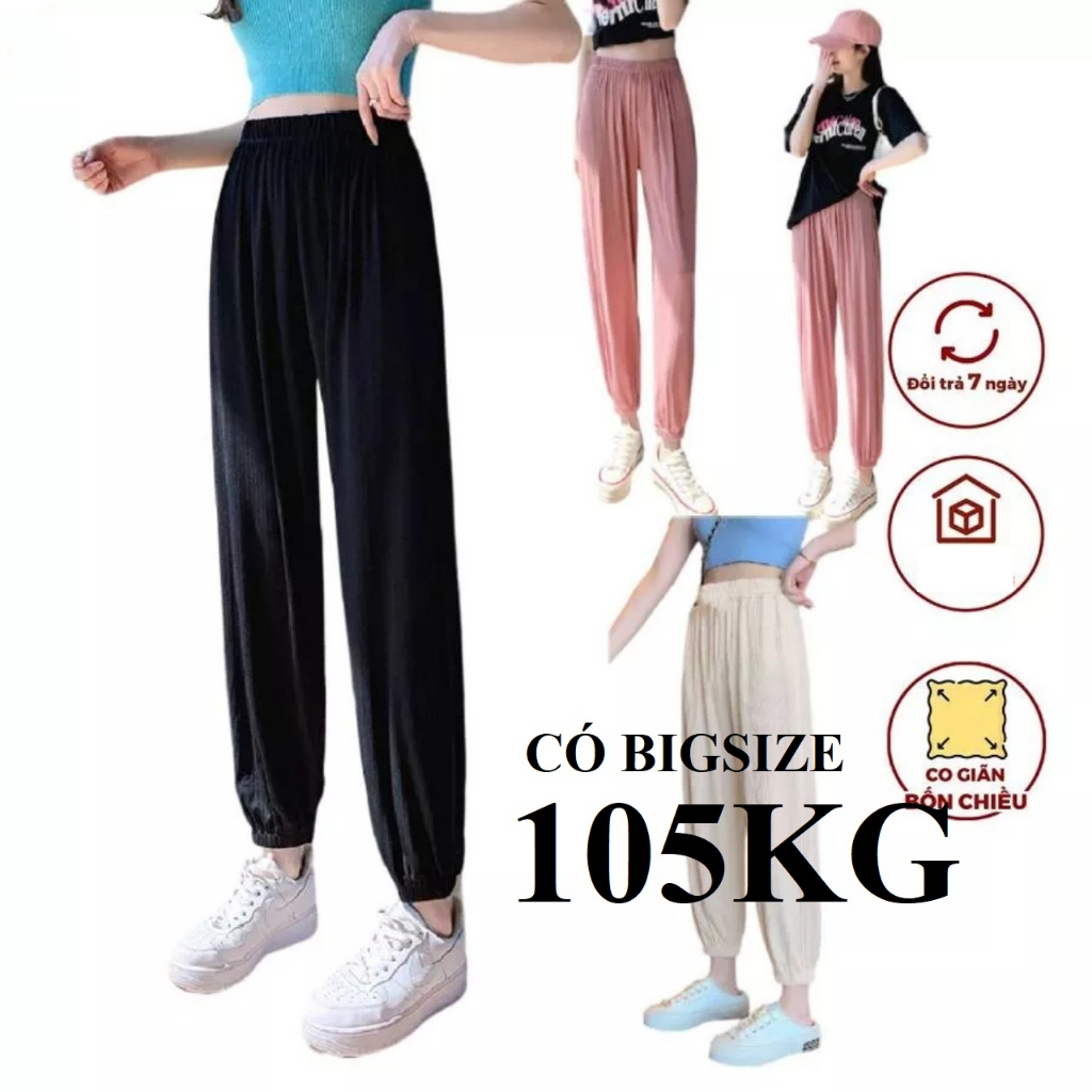 Quần Jogger Gân Lạnh Xước Thái, Mát lạnh, thoải mái dễ chịu, Có bigsize 105KG, Unisex, cam kết chất đẹp