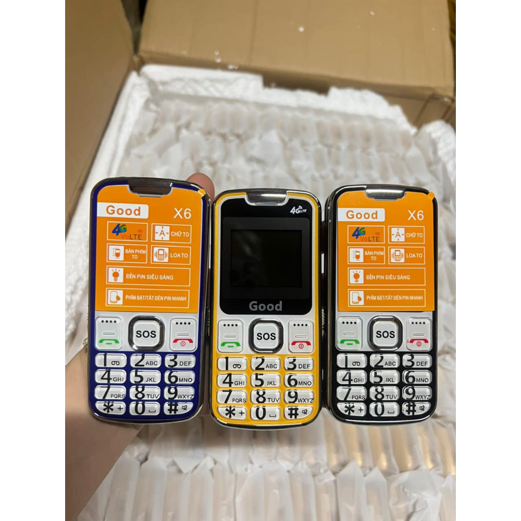 Điện Thoại Người Già GOOD X6 có 4G  Đọc Số, Loa To, Chữ To Pin Trâu Bảo Hành 12 Tháng