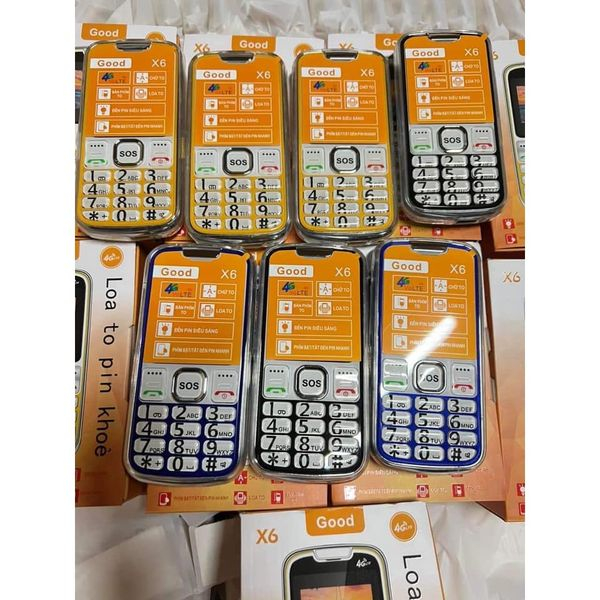 Điện Thoại Người Già GOOD X6 có 4G  Đọc Số, Loa To, Chữ To Pin Trâu Bảo Hành 12 Tháng