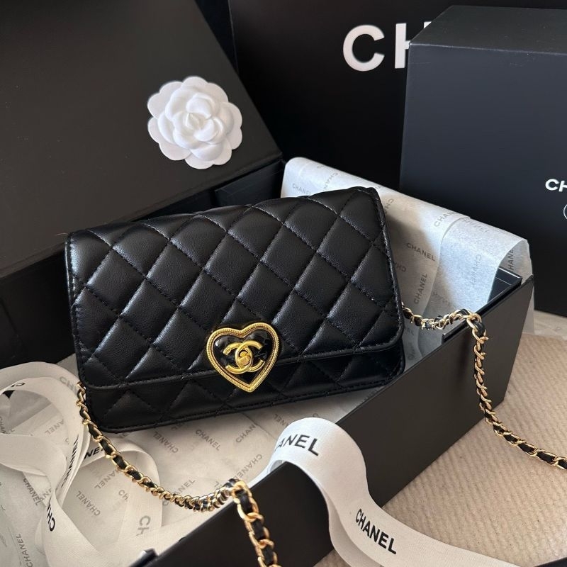 Túi nữ cực xinh C.N woc da mịn bộ khóa hình trái tim sz19x12cm fullbox