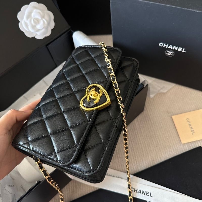 Túi nữ cực xinh C.N woc da mịn bộ khóa hình trái tim sz19x12cm fullbox