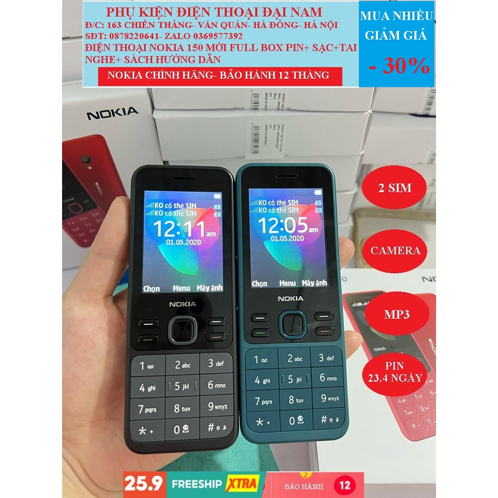 ĐIỆN THOẠI NOKIA 150 (2023) - 2 SIM MỚI CHÍNH HÃNG- FULL BOX- BẢO HÀNH 12 THÁNG- ĐIỆN THOẠI NOKIA | BigBuy360 - bigbuy360.vn