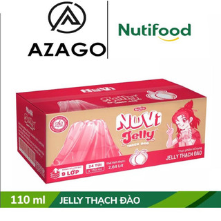 Thùng 24 túi nuvi jelly thạch đào túi nuvi power 110ml-tuh