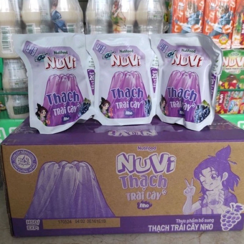 Thùng 24 Túi Nuvi Jelly Thạch Đào túi NuVi Power 110ml-TUH