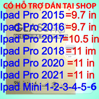 Kính cường lực Webphukien cho Ipad Pro 2016/Pro 2017/Pro 2018/Pro 2020/Pro 2021/Mini 6/Mini 2/Mini 3/Mini 4/Mini 5