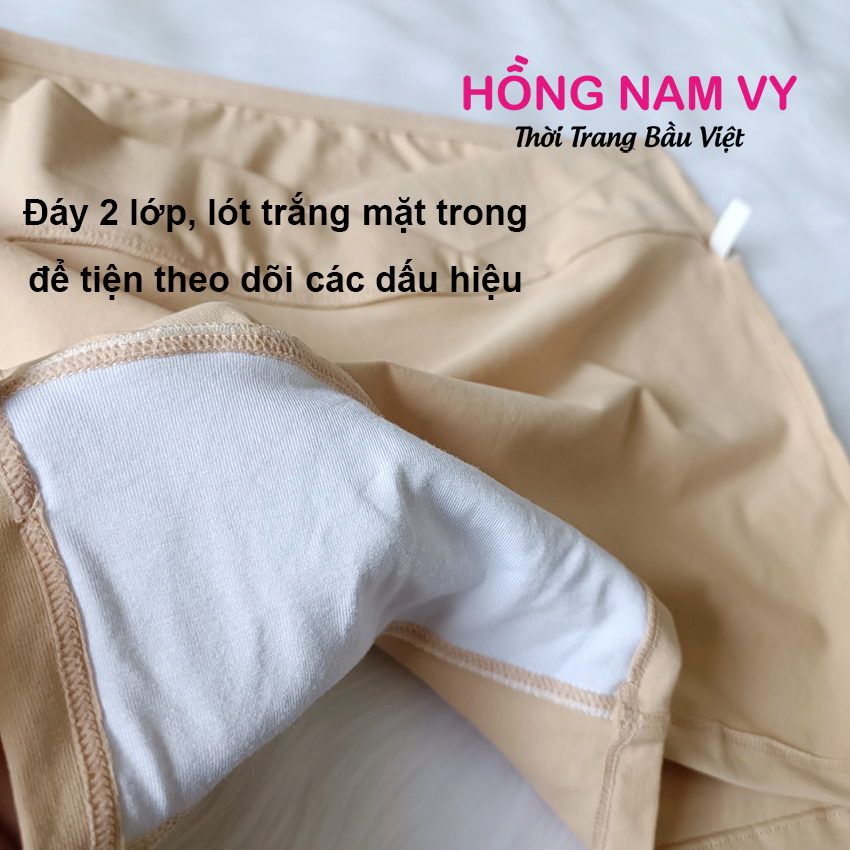 [Mã FADEP2212 giảm 10k đơn từ 99k] Quần mặc váy bầu cạp chéo có nhiều size