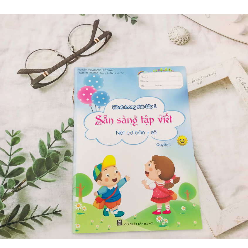 Bộ 2 vở hành trang vào lớp 1, vở sẵn sàng tập viết, tập viết chữ cái và số