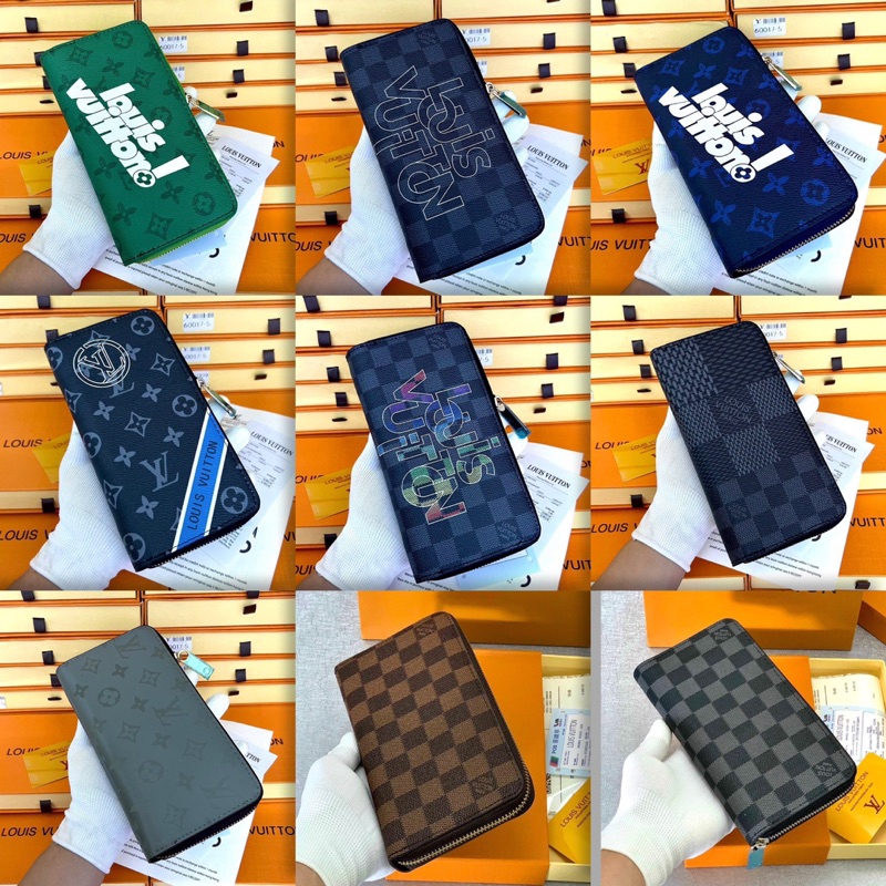 Ví nam Lv cầm tay Fullbox hộp giấy thẻ , chất liệu da pu mềm mịn , thiết kế sang trọng