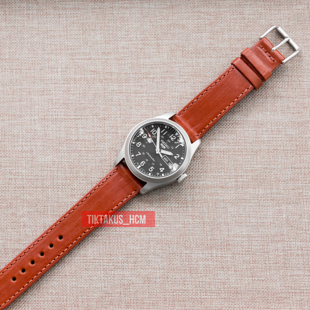 Dây đồng hồ da bò thật, chốt thông minh, da bò Vacheta đủ size 18mm 19mm 20mm 21mm 22mm