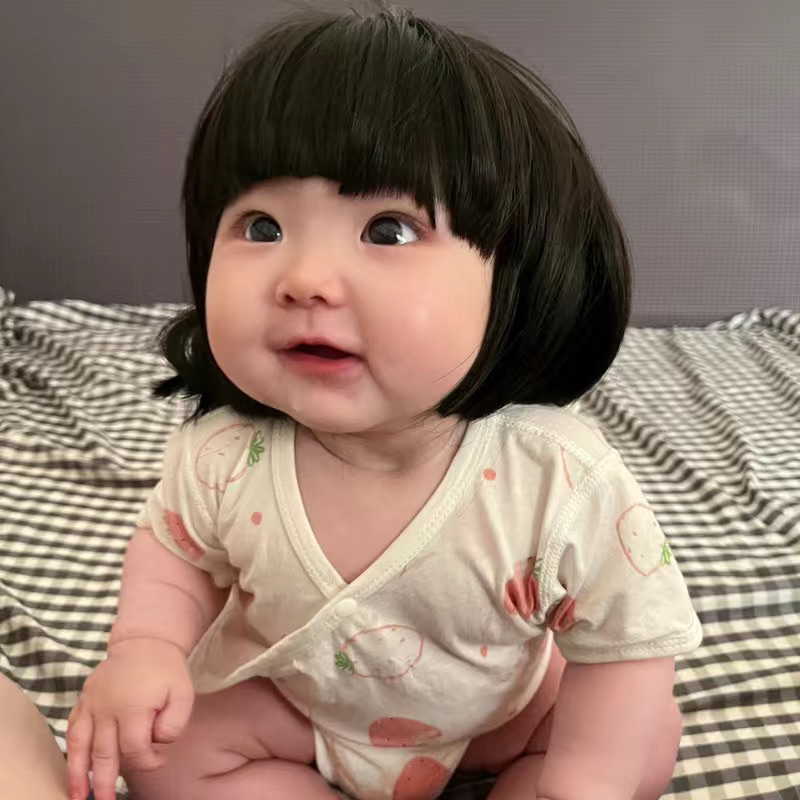 Tóc giả ngắn cho bé gái dễ thương