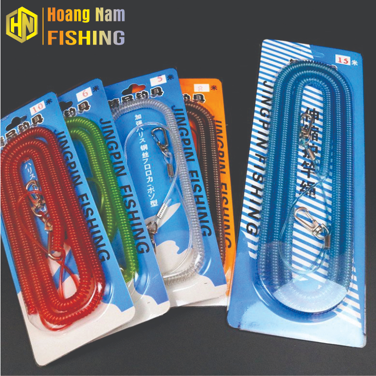Dây bảo vệ cần câu tay, dây bảo hiểm lò xo câu cá giúp bảo vệ cần tránh rơi, tránh bị kéo đi 5m 8m 10m 15m 20m