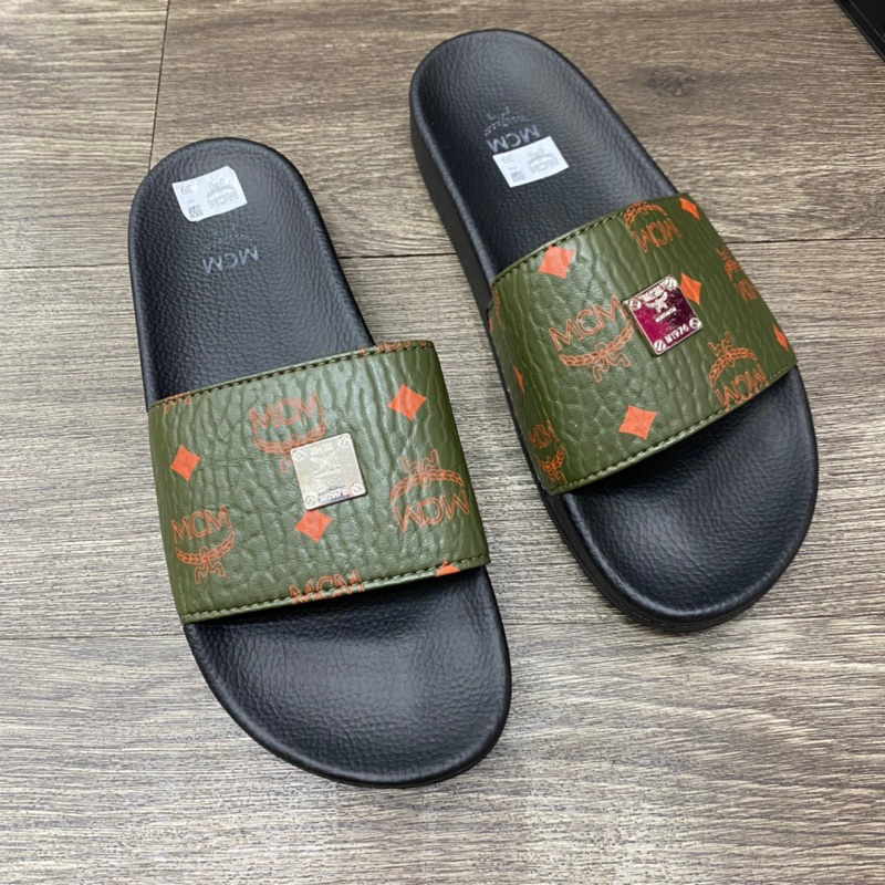 Dép lê nam MCM 6 bản màu mới nhất 2023, quai da đế cao su- kèm video cận cảnh