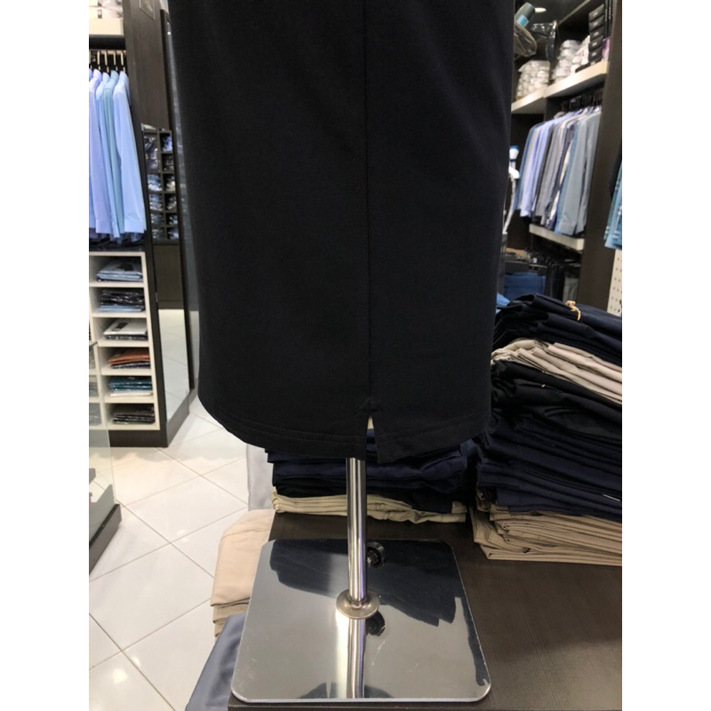 Áo polo owen màu đen body fit vải cotton APV231342