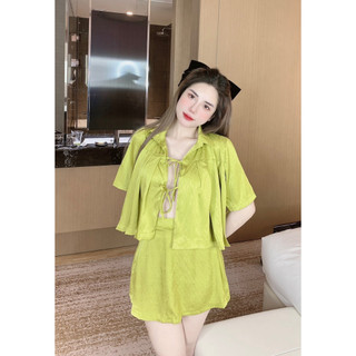 Đồ bộ nữ, đồ ngủ lụa, chất liệu lụa mềm mịn, thoáng mát, xưởng may đo thiết kế