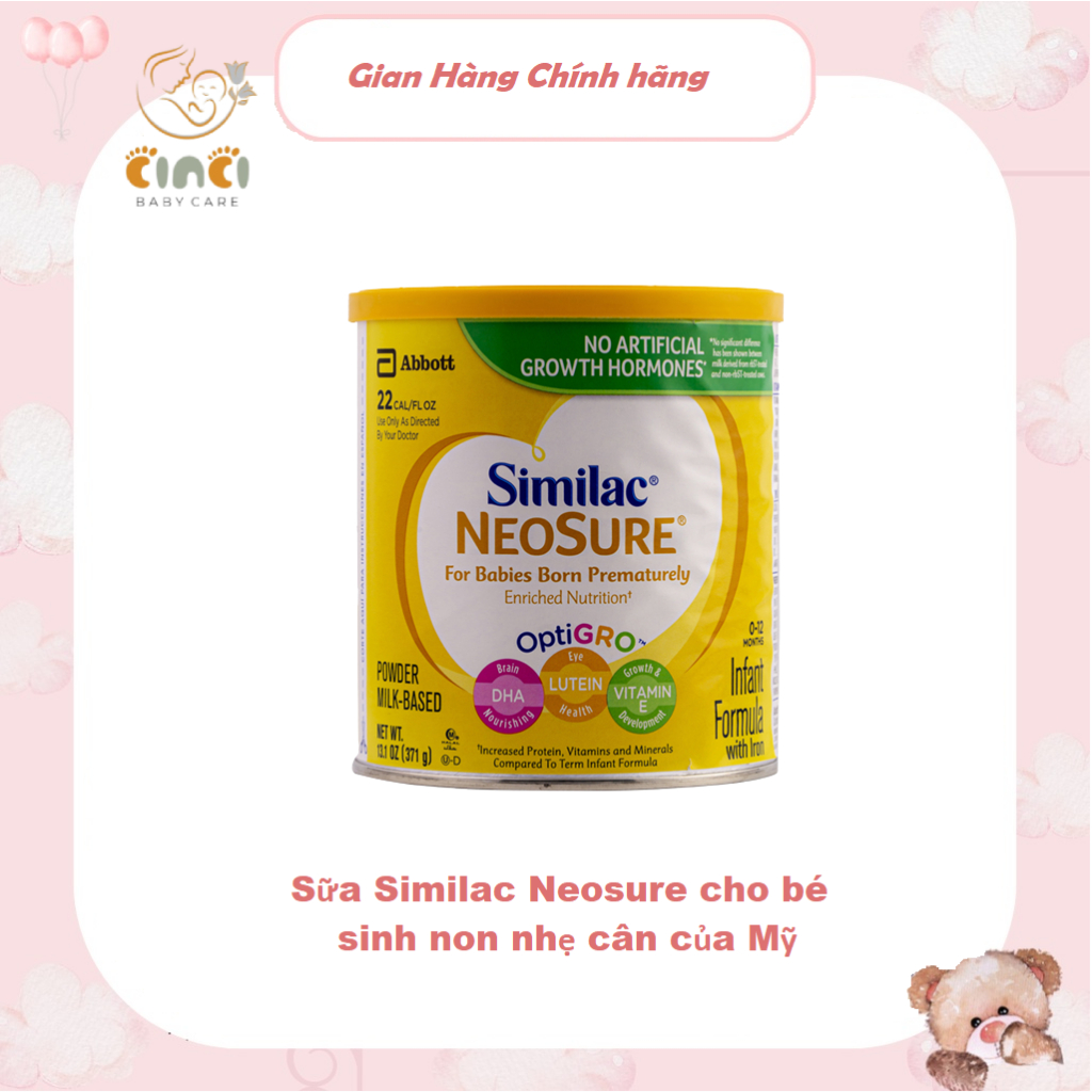 Sữa Similac Neosure 22cal dạng bột nội địa Mỹ cho trẻ sinh non, nhẹ cân
