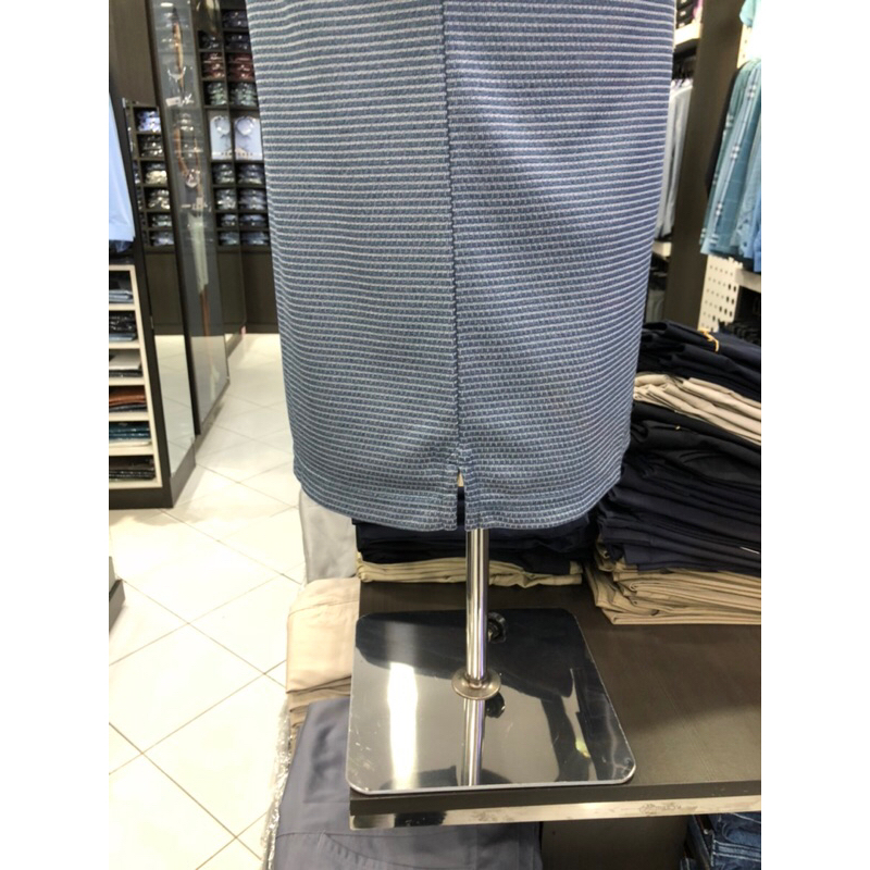 Áo polo owen màu navy họa tiết body fit APT231216