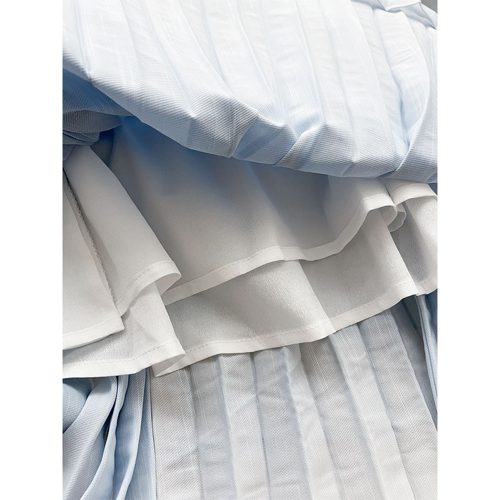 Z554 Váy 2 dây phối màu xuất dư của ELFSLACK