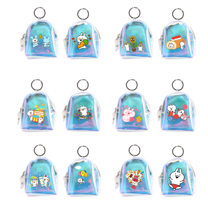 Móc khoá balo hologram jinbeisan hoàng thượng mèo MKH4 thỏ gấu cherry berry roro jump usagyuuun công chúa hoạt hình