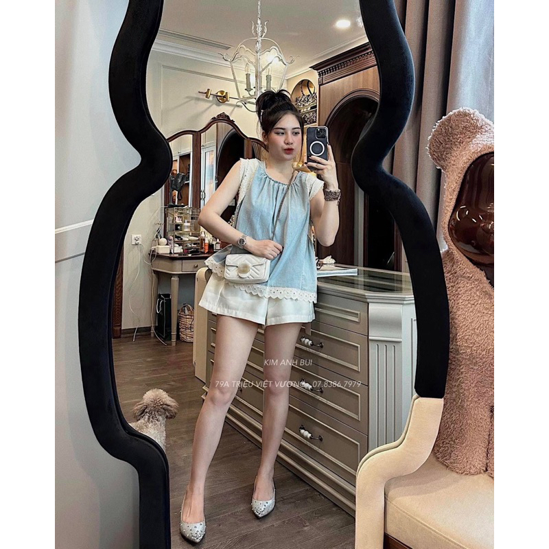 áo bò mềm mại kết hợp ren
