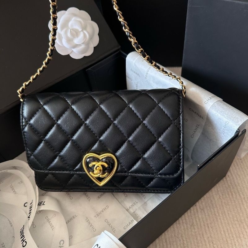 Túi nữ cực xinh C.N woc da mịn bộ khóa hình trái tim sz19x12cm fullbox