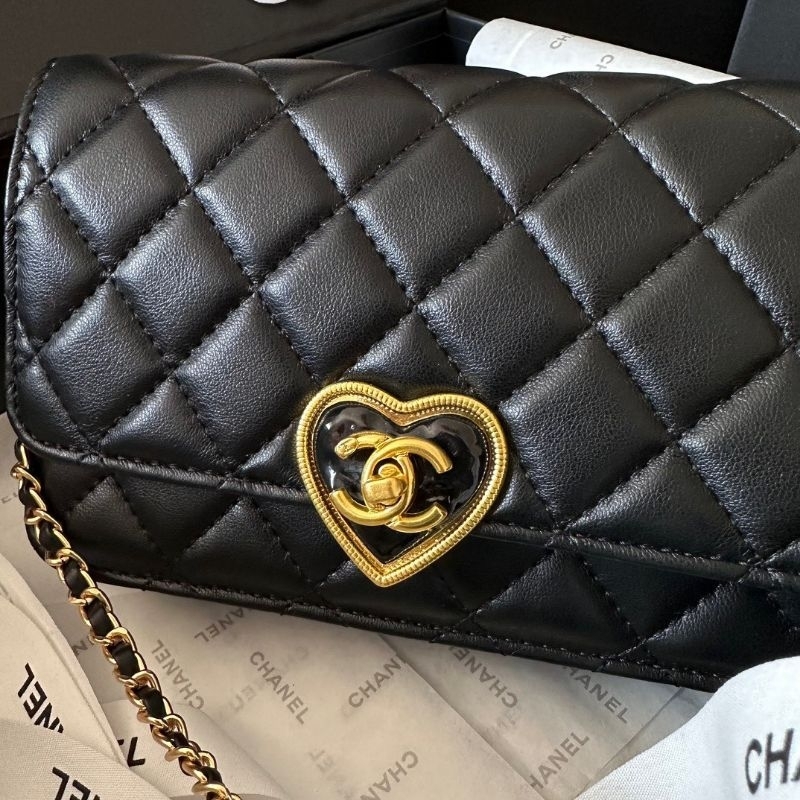 Túi nữ cực xinh C.N woc da mịn bộ khóa hình trái tim sz19x12cm fullbox