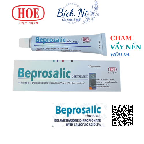 Beprosalic 15g kem bôi giảm Chàm, Vẩy nến, Da tiết bã, Nấm da chính hãng HOE