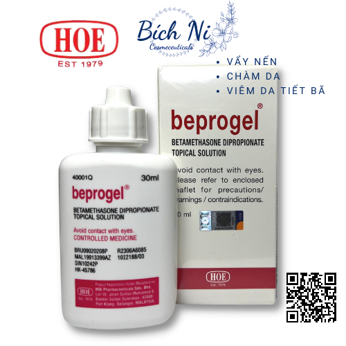 Beprogel 30ml hàng chính hãng hỗ trợ giảm Chàm, Vảy nến, Nấm da đầu.