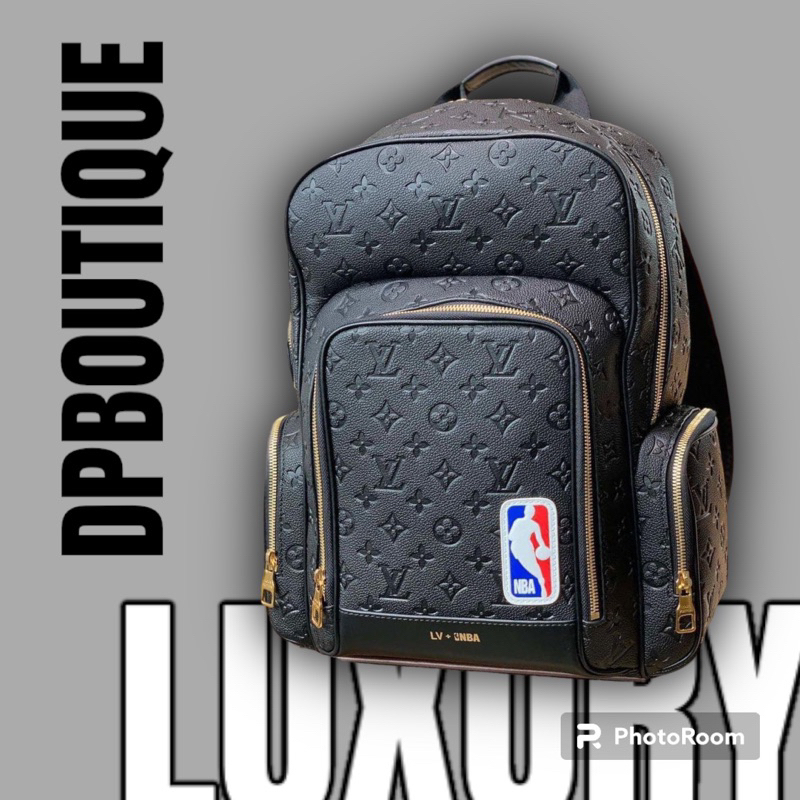 - Balo L.V x N.ba Hoạ Tiết Monograms Đen Cao Cấp, Balo L.V x N.BA