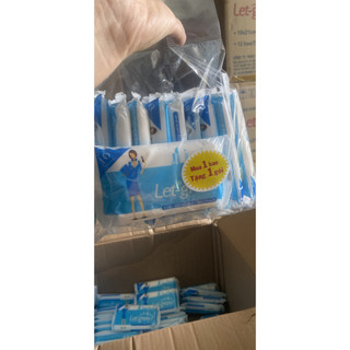 Lốc 12 gói sản phẩm khăn ướt bỏ túi Let-green 10 miếng /1 gói