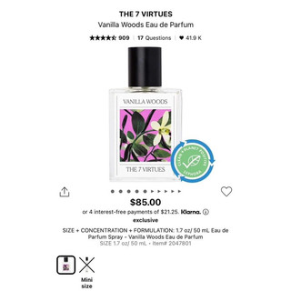 Vial mẫu thử nước hoa 𝗡𝘂̛𝗼̛́𝗰 𝗵𝗼𝗮 𝗧𝗵𝗲 𝟳 𝗩𝗶𝗿𝘁𝘂𝗲𝘀 𝗩𝗮𝗻𝗶𝗹𝗹𝗮 𝗪𝗼𝗼𝗱𝘀 𝗘𝗮𝘂 𝗱𝗲 𝗣𝗮𝗿𝗳𝘂𝗺