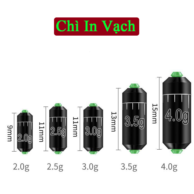 Chì Câu Đài , Chì Câu Đơn có Vạch , thiết kế với thanh cuốn PPO-2 cao cấp mềm dẻo PK-12