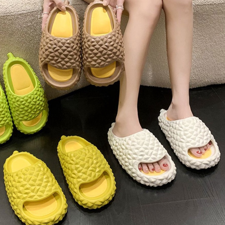 Dép bánh mì - dép nữ cute hình hoa quả sầu riêng siêu nhẹ siêu dễ thương