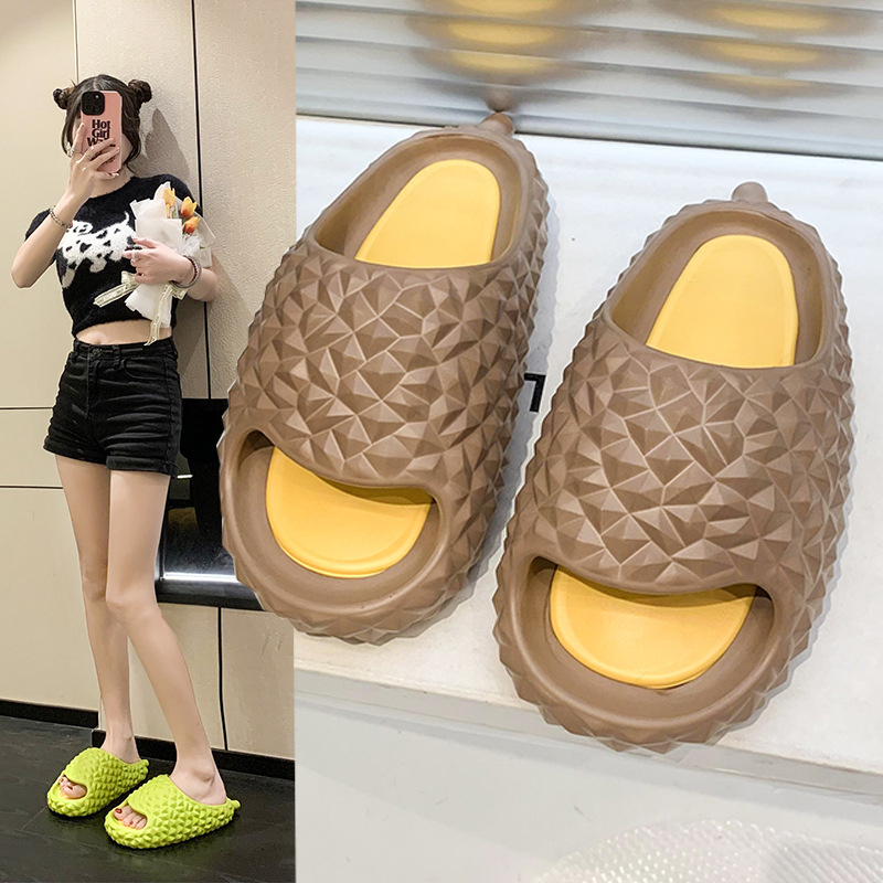 Dép bánh mì - dép nữ cute hình hoa quả sầu riêng siêu nhẹ siêu dễ thương