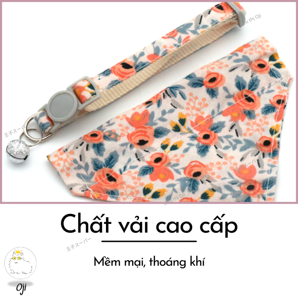 Vòng Cổ Cho Chó Mèo,  KÈM YẾM (THÁO RỜI ĐƯỢC)