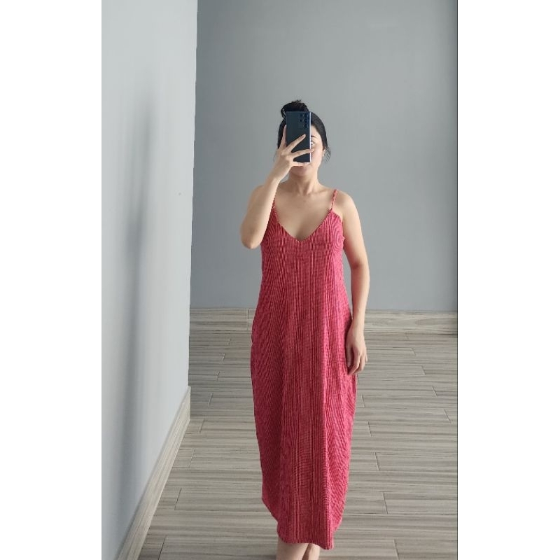 Đầm caro nhỏ Zara 2 dây phom rộng