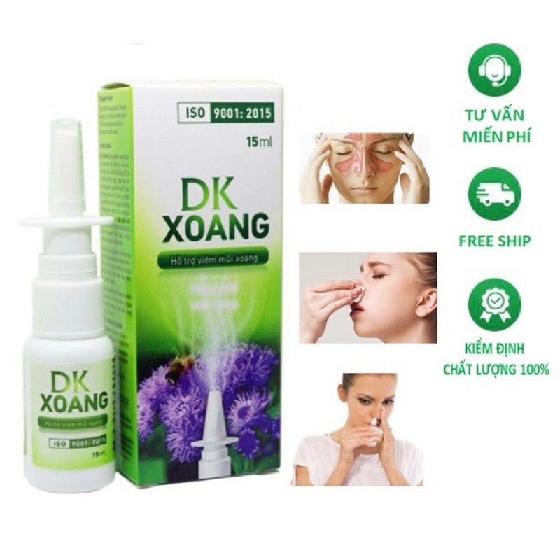 ✅Xịt mũi thảo dược DK Xoang, Hỗ trợ viêm mũi, viêm xoang, Chai 15ml