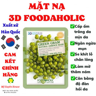 Mặt Nạ Đậu Xanh 3D Foodaholic Chính Hãng Hàn Quốc