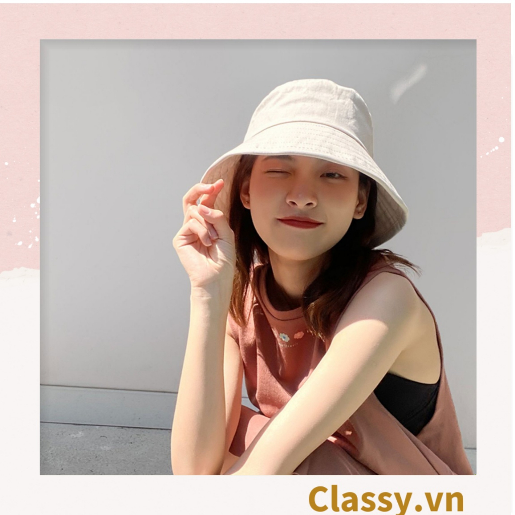Nón pucket trơn vành lớn Classy đội đươc 2 mặt nhiều màu sắc đa dạng phù hợp đi chơi, đi dạo phố PK1014