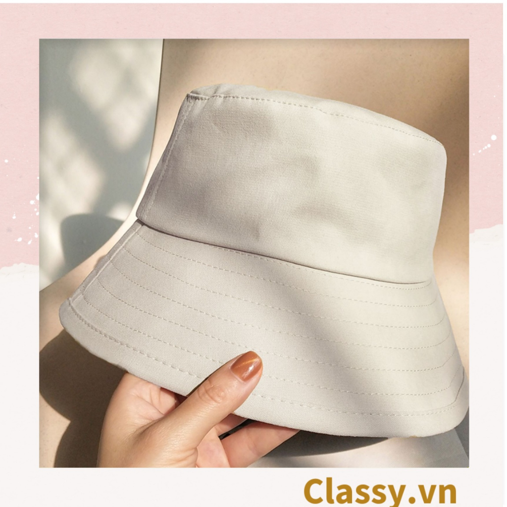 Nón pucket trơn vành lớn Classy đội đươc 2 mặt nhiều màu sắc đa dạng phù hợp đi chơi, đi dạo phố PK1014