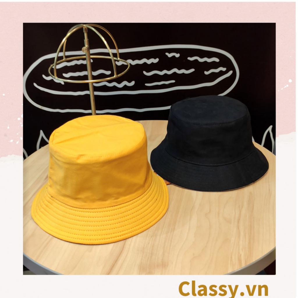 Nón pucket trơn vành lớn Classy đội đươc 2 mặt nhiều màu sắc đa dạng phù hợp đi chơi, đi dạo phố PK1014