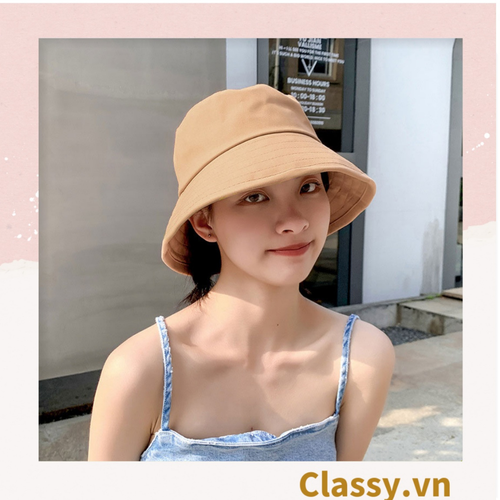 Nón pucket trơn vành lớn Classy đội đươc 2 mặt nhiều màu sắc đa dạng phù hợp đi chơi, đi dạo phố PK1014