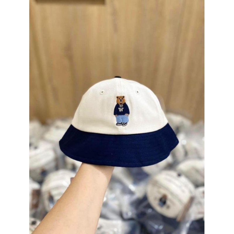 Mũ thêu gấu cho bé- Hàng unisex - Có buôn sỉ-SP 3916