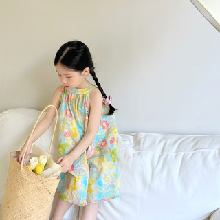 8-30kg váy hoa vàng cho bé gái