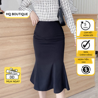 Chân váy nữ dáng đuôi cá thiết kế dài dưới gối thiết kế vải cao cấp công sở nữ thiết kế MQ BOUTIQUE