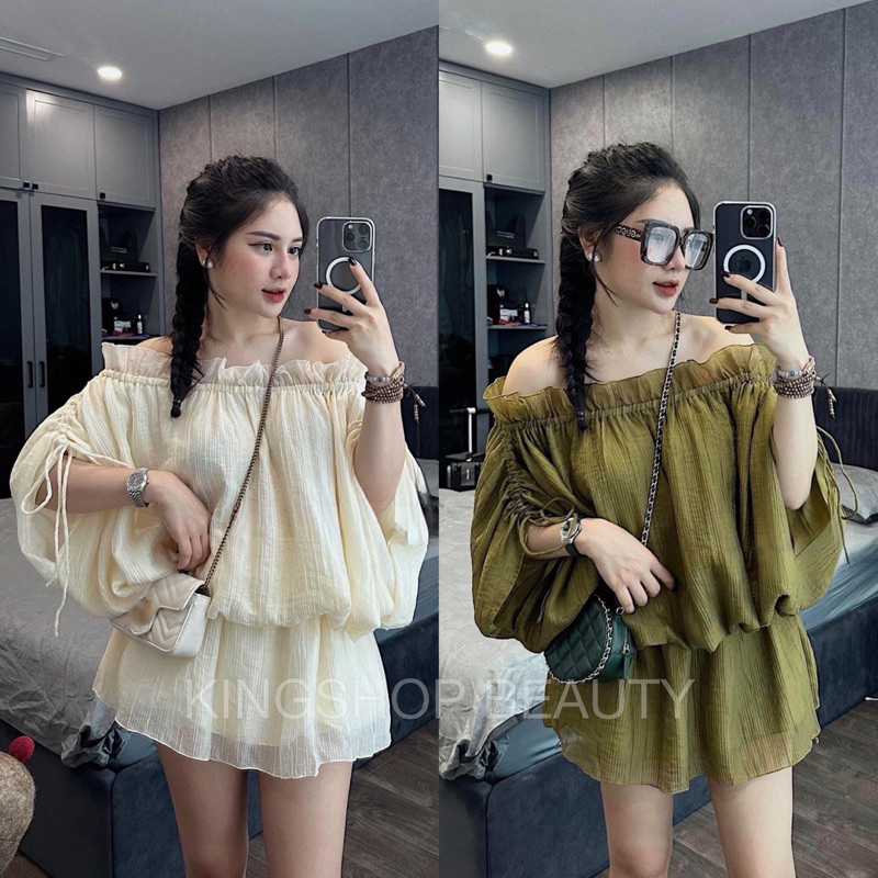 Jump Ly Trễ Vai Bèo Dây Rút