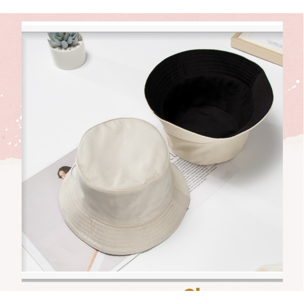 Nón pucket trơn vành lớn Classy đội đươc 2 mặt nhiều màu sắc đa dạng phù hợp đi chơi, đi dạo phố PK1014