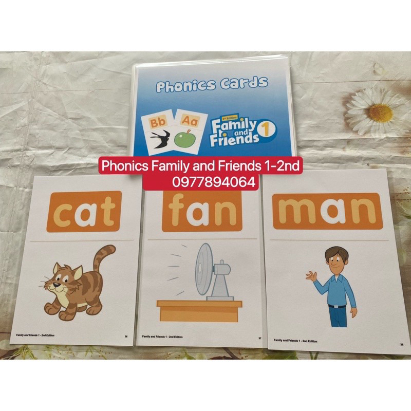 Thẻ Phonics Family and Friends Level Stater,1,2,3,4 phiên bản 2nd