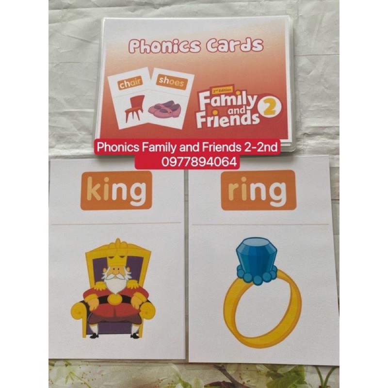Thẻ Phonics Family and Friends Level Stater,1,2,3,4 phiên bản 2nd