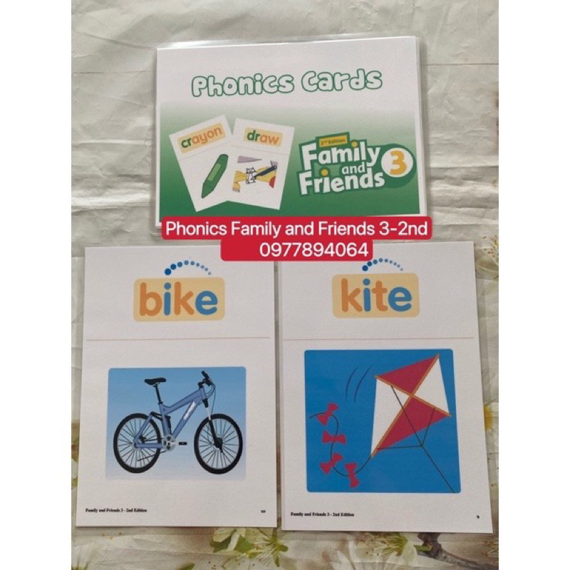 Thẻ Phonics Family and Friends Level Stater,1,2,3,4 phiên bản 2nd